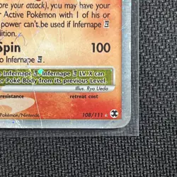 Infernape E4 Lv.X 108/111 Holo Pokemon Card English 2009 Rising Rivals TCG CCG - Image 4