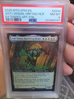 Psa 8 Anti-Venom, Horrifying Healer (Extended Art FOIL) Marvel's Spider-Man MTG - Image 1