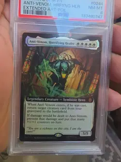 Psa 8 Anti-Venom, Horrifying Healer (Extended Art FOIL) Marvel's Spider-Man MTG - Image 2