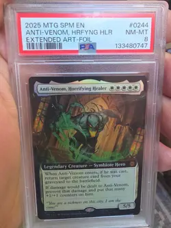 Psa 8 Anti-Venom, Horrifying Healer (Extended Art FOIL) Marvel's Spider-Man MTG - Image 3