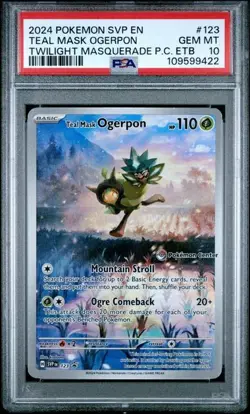 PSA 10 GEM MINT Teal Mask Ogerpon Pokemon Center 2024 ETB Promo SVP 123 - Image 1