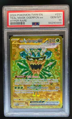 2024 Pokemon SV Twilight Masquerade TWM EN Teal Mask Ogerpon ex #221/167 PSA 10 - Image 1