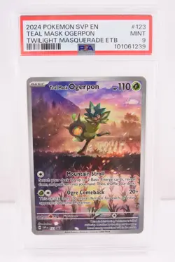 Pokemon Scarlet Violet Promo Teal Mask Ogerpon Twilight Masquerade ETB PSA 9 - Image 1
