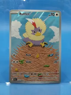 Pokemon Card Rufflet Illustration Black Bolt SV10.5 Rare 154/086 NM Condition - Image 1
