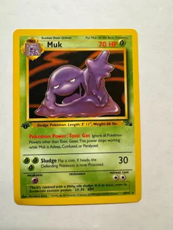 PokemonMuk Fossil Card 28/62 Regular 1st Edition Rare Pre-owned - Image 1