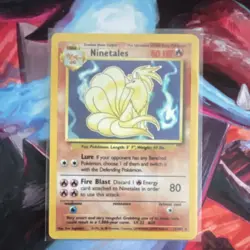 Ninetales 12/102 Base Set Holo Rare 80 HP Pokemon TCG Card - Image 1
