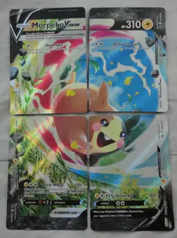 Pokemon TCG Morpeko V-Union 4 Card Set Black Star Promo Cards NM SWSH215-218 - Image 1