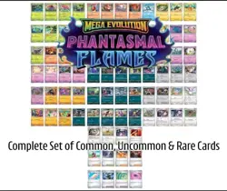 Pokemon Phantasmal Flames Complete Common, Uncommon & Rare 84 Card Set - Image 1