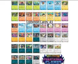 Pokemon Phantasmal Flames Complete Common, Uncommon & Rare 84 Card Set - Image 2
