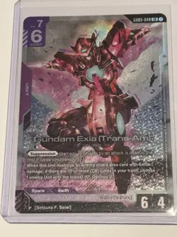 Gundam Card Game GD03-049 LR Gundam Exia (Trans-Am) Foil Bandai - Image 1