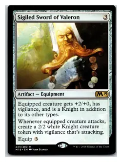 Core Set 2019 #244 Sigiled Sword of Valeron - MTG Card - Image 1
