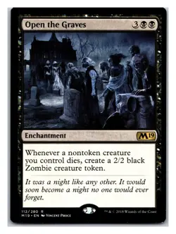 Core Set 2019 #112 Open the Graves - MTG Card - Image 1