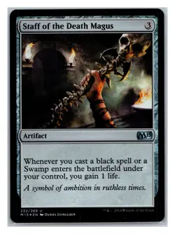Magic 2014 (M14) #219 Staff of the Death Magus - FOIL - Image 1