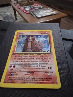 Entei Neo Revelation 1st Edition Holo Rare Pokemon Card 6/64 WOTC TCG LP- MP - Image 2