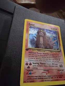 Entei Neo Revelation 1st Edition Holo Rare Pokemon Card 6/64 WOTC TCG LP- MP - Image 3