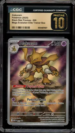 Pokemon Alakazam Mega Evolution ETB Promo #009 CGC 10 Pristine - Image 1