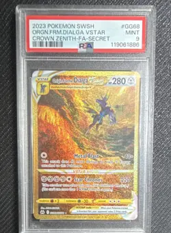 Pokemon Origin Forme Dialga VSTAR GG68 Crown Zenith Secret Rare Holo PSA 9 - Image 1