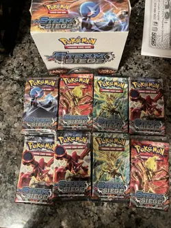Pokemon Steam Siege Booster Pack Lot Of 8 - Image 1