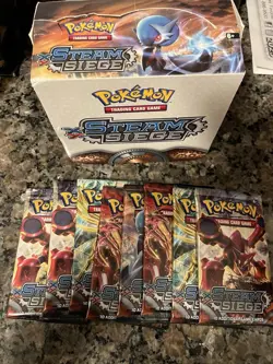 Pokemon Steam Siege Booster Pack Lot Of 8 - Image 2