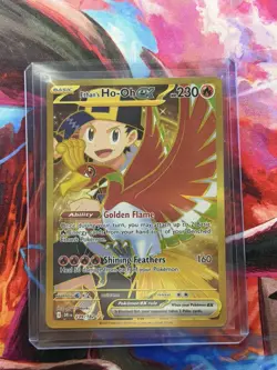 Pokemon TCG Ethans Ho-Oh Ex 239/182 Full Art Gold Hyper Rare Destined Rivals NM - Image 1