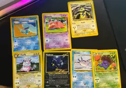 VINTAGE Pokemon NEO Genesis Comm/Unc/rare 7 Card Lot - Image 1