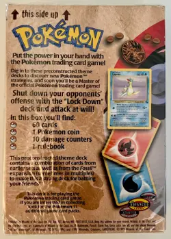 Pokemon Trading Card Game / TCG Lockdown Theme Deck 1999 New / Sealed 742818060776 - Image 2