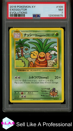 EXEGGUTOR EVOLUTIONS POKEMON XY EVOLUTIONS 2016 109 PSA 7 - Image 1