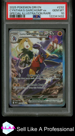 CYNTHIA'S GARCHOMP POKEMON 232 2025 DESTINED RIVALS SIR ENGLISCH PSA 10 - Image 1