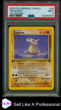 TRAGOSSO 1ST EDITION POKEMON GERMAN JUNGLE 2000 50 PSA 9 - Image 1