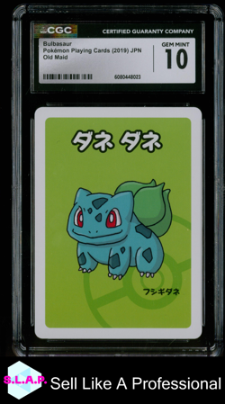 BULBASAUR POKEMON 2019 OLD MAID JAPANESE PLAYING CARDS CGC 10 - Image 1