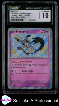 MIMIKYU PALDEAN FATES - PAF DE SHINY RARE HOLO 160/091 POKEMON CGC 10 - Image 1