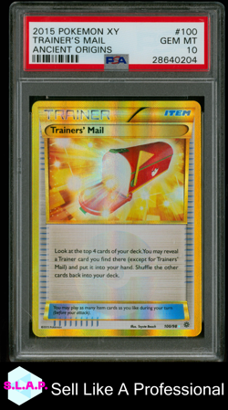 TRAINERS' MAIL ANCIENT ORIGINS POKEMON XY ANCIENT ORIGINS 2015 100 PSA 10 - Image 1