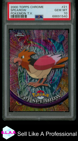 SPEAROW POKEMON T.V. TOPPS CHROME POKEMON T.V. 2000 21 PSA 10 - Image 1