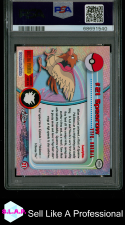 SPEAROW POKEMON T.V. TOPPS CHROME POKEMON T.V. 2000 21 PSA 10 - Image 2