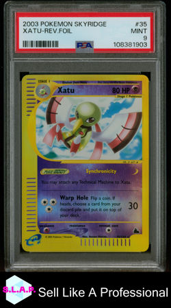 XATU-REV.FOIL POKEMON SKYRIDGE 2003 35 PSA 9 - Image 1