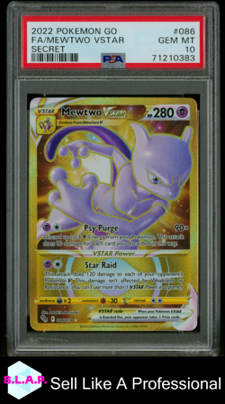  MEWTWO VSTAR POKEMON GO FULL ART SR 2022 ENGLISCH PSA 10 - Image 1