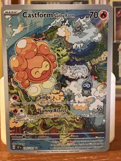 Castform Sunny Form 195/191 Illustration Rare - Surging Sparks - Pokemon TCG NM - Image 1