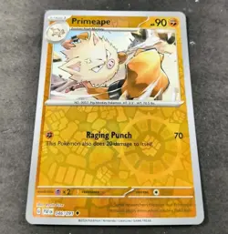 Pokemon Paldean Fates Primeape Reverse Holo Uncommon Card 046/091 NM - Image 1
