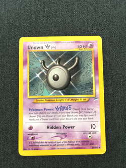 Pokemon TCG Unown [W] 29/105 Neo Destiny Regular MP - Image 1