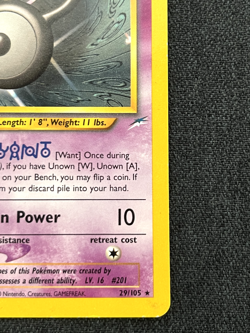 Pokemon TCG Unown [W] 29/105 Neo Destiny Regular MP - Image 5