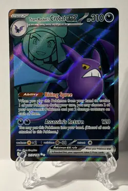 Pokemon TCG Team Rockets Crobat EX Destined Rivals 217/182 Ultra Rare NM - Image 1