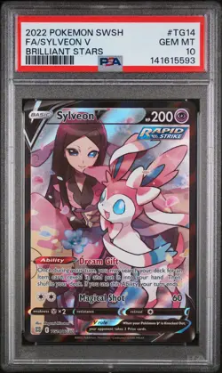 Sylveon V ⭐ TG14 Brilliant Stars 2022 Pokemon PSA 10 - Image 1