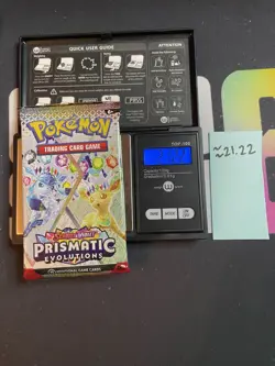GOD PACKU 21.22g VERY HEAVY Prismatic Evolutions Pokemon Sealed Booster Pack New - Image 1