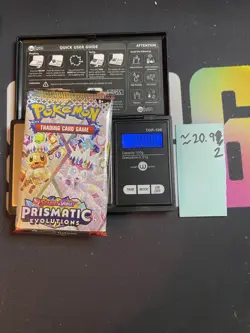GOD PACKU 20.92g VERY HEAVY Prismatic Evolutions Pokemon Sealed Booster Pack New - Image 1