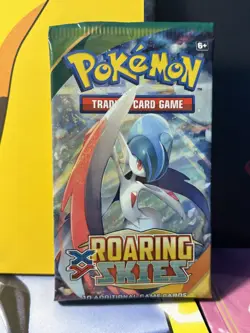 RARE Pokemon XY TCG Roaring Skies Sealed Booster Pack - Gallade Pack Art 820650109751 - Image 1