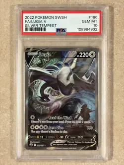 Pokemon 2022 Lugia V 186/195 Alt Art Silver Tempest (PSA 10 GEM MINT) - Image 1