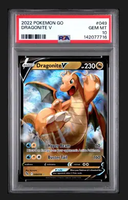 2022 Pokemon Go Dragonite V #049 Psa 10 - Image 1