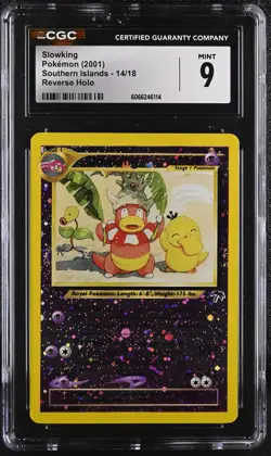 CGC 9 MINT Slowking 2001 Southern Islands 14/18 Reverse Holo Pokemon Card - Image 1