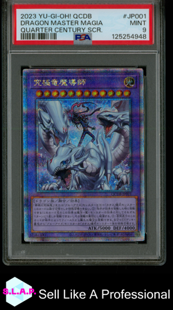 DRAGON MASTER MAGIA Q.C. SCR. YU-GI-OH! JAP DUELIST BOX 2023 JP001 PSA 9 - Image 1