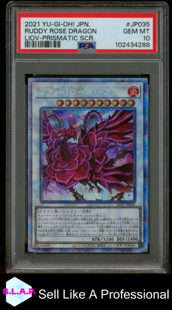 RUDDY ROSE DRAGON LIOV-PRISMATIC SCR. YU-GI-OH! JAP 2021 JP035 PSA 10 - Image 1